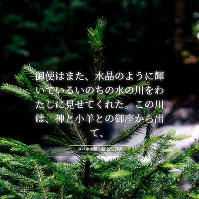 Picture 05 - ヨハネの黙示録 22:1 JPN - 御使はまた、水晶のように輝いてい - Bible Verse Picture