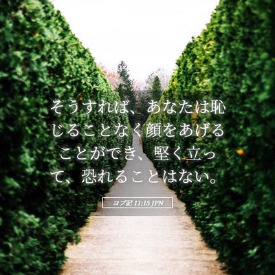 Picture 05 - ヨブ記 11:15 JPN - そうすれば、あなたは恥じることな - Bible Verse Picture