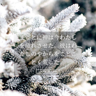 Picture 05 - ヨブ記 16:7 JPN - まことに神は今わたしを疲れさせた - Bible Verse Picture