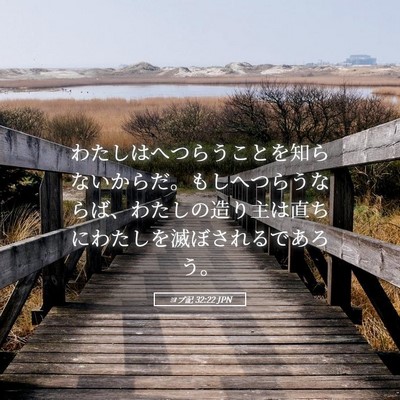 Picture 05 - ヨブ記 32:22 JPN - わたしはへつらうことを知らないか - Bible Verse Picture
