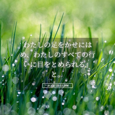 Picture 05 - ヨブ記 33:11 JPN - わたしの足をかせにはめ、わたしの - Bible Verse Picture