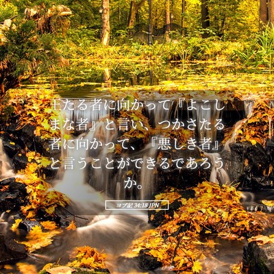 Picture 05 - ヨブ記 34:18 JPN - 王たる者に向かって『よこしまな者 - Bible Verse Picture