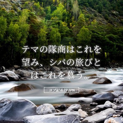 Picture 05 - ヨブ記 6:19 JPN - テマの隊商はこれを望み、シバの旅 - Bible Verse Picture