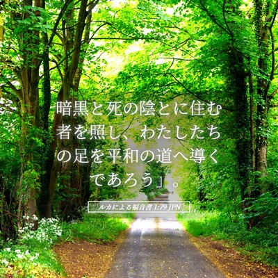 Picture 05 - ルカによる福音書 1:79 JPN - 暗黒と死の陰とに住む者を照し、わ - Bible Verse Picture