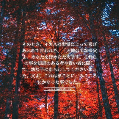 Picture 05 - ルカによる福音書 10:21 JPN - そのとき、イエスは聖霊によって喜 - Bible Verse Picture