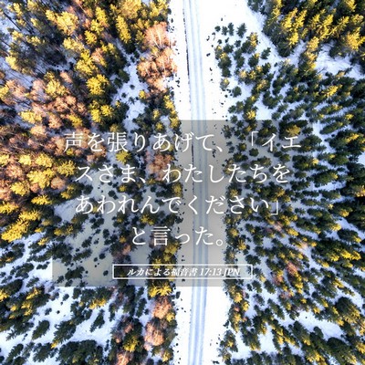Picture 05 - ルカによる福音書 17:13 JPN - 声を張りあげて、「イエスさま、わ - Bible Verse Picture