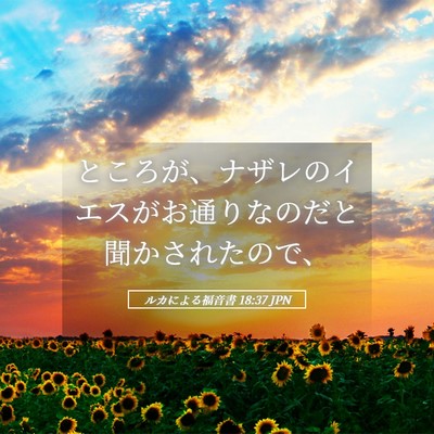 Picture 05 - ルカによる福音書 18:37 JPN - ところが、ナザレのイエスがお通り - Bible Verse Picture