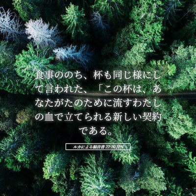 Picture 05 - ルカによる福音書 22:20 JPN - 食事ののち、杯も同じ様にして言わ - Bible Verse Picture
