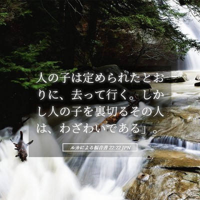 Picture 05 - ルカによる福音書 22:22 JPN - 人の子は定められたとおりに、去っ - Bible Verse Picture