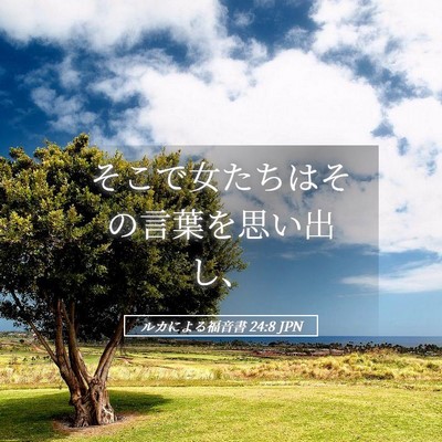 Picture 05 - ルカによる福音書 24:8 JPN - そこで女たちはその言葉を思い出し - Bible Verse Picture