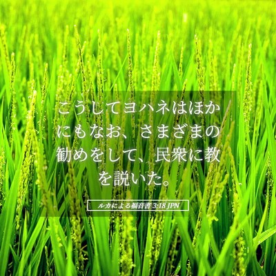 Picture 05 - ルカによる福音書 3:18 JPN - こうしてヨハネはほかにもなお、さ - Bible Verse Picture