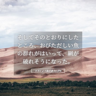 Picture 05 - ルカによる福音書 5:6 JPN - そしてそのとおりにしたところ、お - Bible Verse Picture
