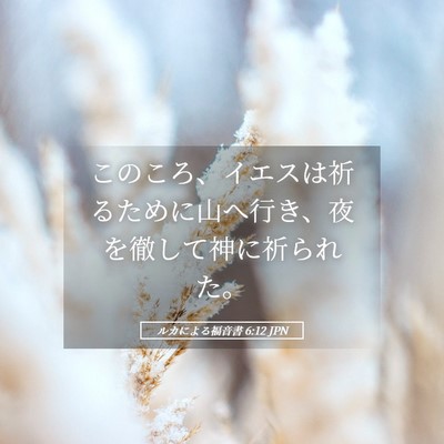 Picture 05 - ルカによる福音書 6:12 JPN - このころ、イエスは祈るために山へ - Bible Verse Picture