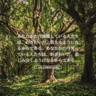 Picture 05 - ルカによる福音書 6:25 JPN - あなたがた今満腹している人たちは - Bible Verse Picture