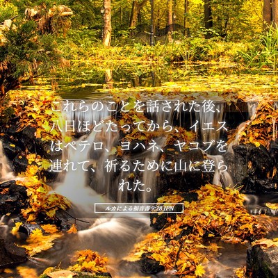 Picture 05 - ルカによる福音書 9:28 JPN - これらのことを話された後、八日ほ - Bible Verse Picture