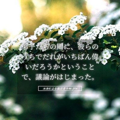 Picture 05 - ルカによる福音書 9:46 JPN - 弟子たちの間に、彼らのうちでだれ - Bible Verse Picture
