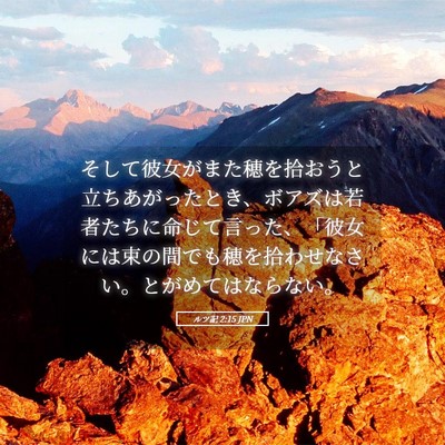 Picture 05 - ルツ記 2:15 JPN - そして彼女がまた穂を拾おうと立ち - Bible Verse Picture