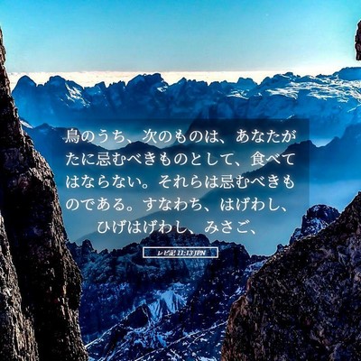 Picture 05 - レビ記 11:13 JPN - 鳥のうち、次のものは、あなたがた - Bible Verse Picture