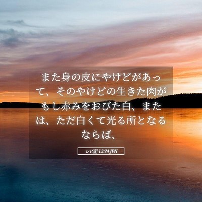 Picture 05 - レビ記 13:24 JPN - また身の皮にやけどがあって、その - Bible Verse Picture