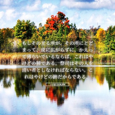 Picture 05 - レビ記 13:28 JPN - もしその光る所が、その所にとどま - Bible Verse Picture