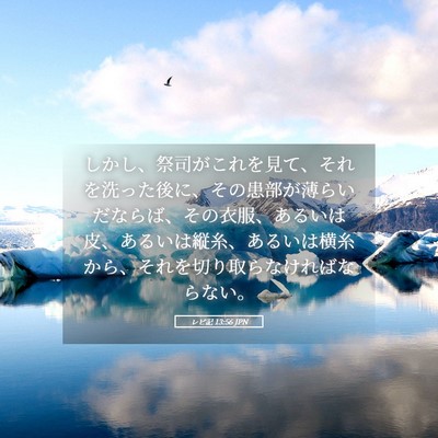 Picture 05 - レビ記 13:56 JPN - しかし、祭司がこれを見て、それを - Bible Verse Picture