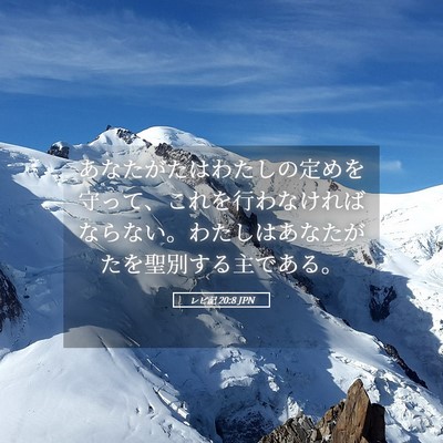 Picture 05 - レビ記 20:8 JPN - あなたがたはわたしの定めを守って - Bible Verse Picture