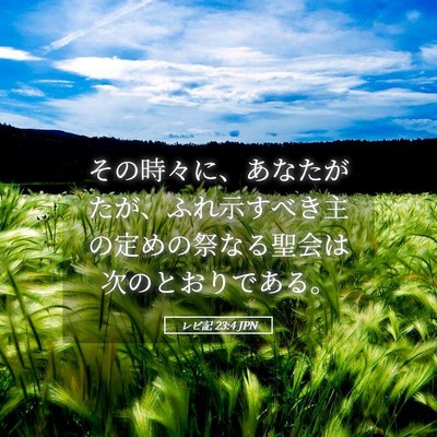 Picture 05 - レビ記 23:4 JPN - その時々に、あなたがたが、ふれ示 - Bible Verse Picture