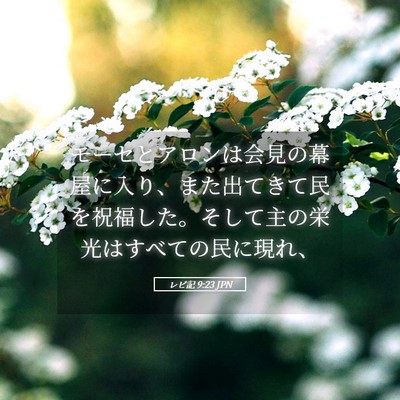 Picture 05 - レビ記 9:23 JPN - モーセとアロンは会見の幕屋に入り - Bible Verse Picture