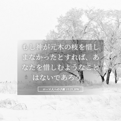 Picture 05 - ローマ人への手紙 11:21 JPN - もし神が元木の枝を惜しまなかった - Bible Verse Picture