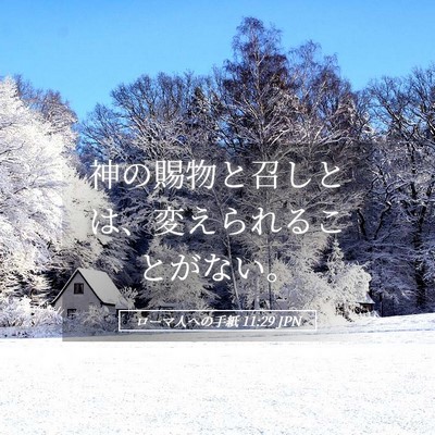 Picture 05 - ローマ人への手紙 11:29 JPN - 神の賜物と召しとは、変えられるこ - Bible Verse Picture