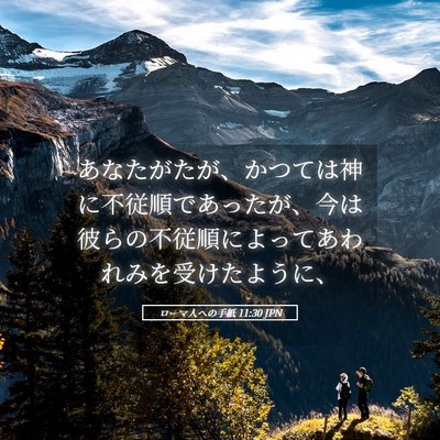 Picture 05 - ローマ人への手紙 11:30 JPN - あなたがたが、かつては神に不従順 - Bible Verse Picture