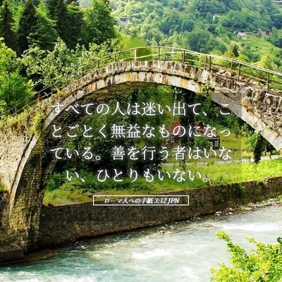 Picture 05 - ローマ人への手紙 3:12 JPN - すべての人は迷い出て、ことごとく - Bible Verse Picture