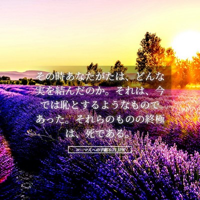 Picture 05 - ローマ人への手紙 6:21 JPN - その時あなたがたは、どんな実を結 - Bible Verse Picture