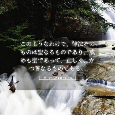 Picture 05 - ローマ人への手紙 7:12 JPN - このようなわけで、律法そのものは - Bible Verse Picture