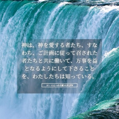 Picture 05 - ローマ人への手紙 8:28 JPN - 神は、神を愛する者たち、すなわち - Bible Verse Picture