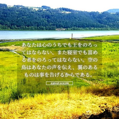 Picture 05 - 伝道の書 10:20 JPN - あなたは心のうちでも王をのろって - Bible Verse Picture