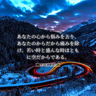 Picture 05 - 伝道の書 11:10 JPN - あなたの心から悩みを去り、あなた - Bible Verse Picture