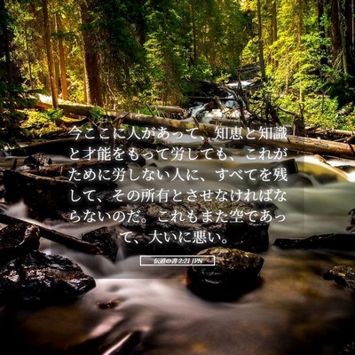 Picture 05 - 伝道の書 2:21 JPN - 今ここに人があって、知恵と知識と - Bible Verse Picture