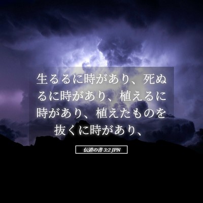 Picture 05 - 伝道の書 3:2 JPN - 生るるに時があり、死ぬるに時があ - Bible Verse Picture