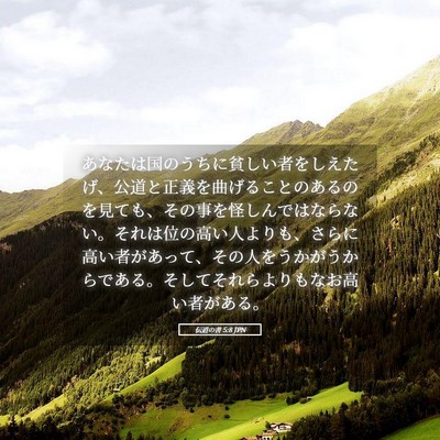 Picture 05 - 伝道の書 5:8 JPN - あなたは国のうちに貧しい者をしえ - Bible Verse Picture