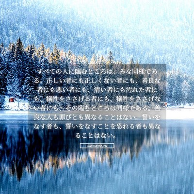 Picture 05 - 伝道の書 9:2 JPN - すべての人に臨むところは、みな同 - Bible Verse Picture