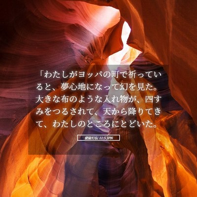 Picture 05 - 使徒行伝 11:5 JPN - 「わたしがヨッパの町で祈っている - Bible Verse Picture