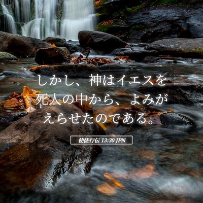Picture 05 - 使徒行伝 13:30 JPN - しかし、神はイエスを死人の中から - Bible Verse Picture