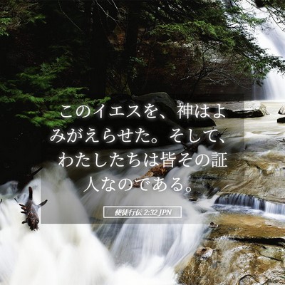 Picture 05 - 使徒行伝 2:32 JPN - このイエスを、神はよみがえらせた - Bible Verse Picture