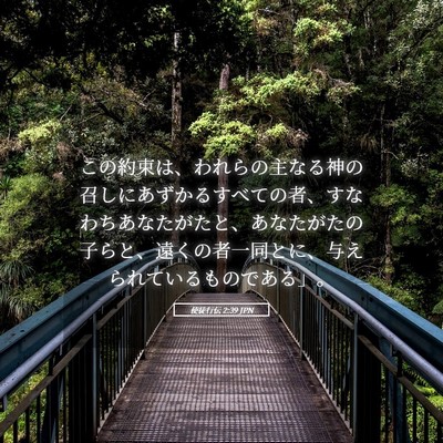 Picture 05 - 使徒行伝 2:39 JPN - この約束は、われらの主なる神の召 - Bible Verse Picture