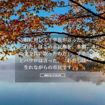 Picture 05 - 使徒行伝 22:28 JPN - これに対して千卒長が言った、「わ - Bible Verse Picture