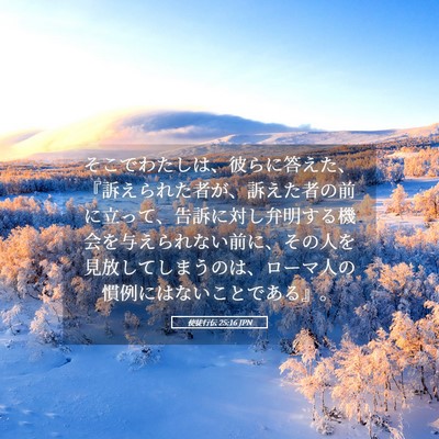Picture 05 - 使徒行伝 25:16 JPN - そこでわたしは、彼らに答えた、『 - Bible Verse Picture