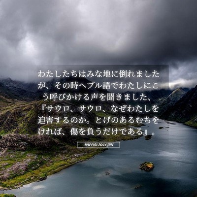 Picture 05 - 使徒行伝 26:14 JPN - わたしたちはみな地に倒れましたが - Bible Verse Picture