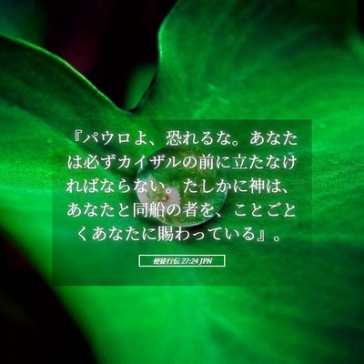 Picture 05 - 使徒行伝 27:24 JPN - 『パウロよ、恐れるな。あなたは必 - Bible Verse Picture