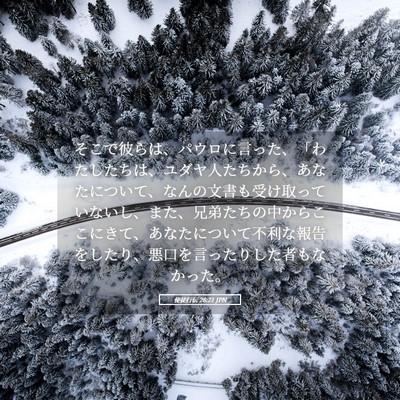 Picture 05 - 使徒行伝 28:21 JPN - そこで彼らは、パウロに言った、「 - Bible Verse Picture